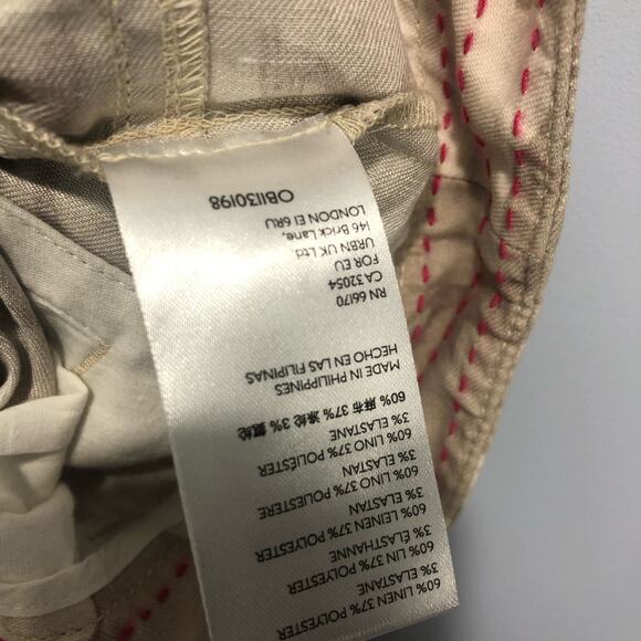 Anthropologie Frannie Linen Blend Tapered Pants Size 29 - Picture 13 of 14